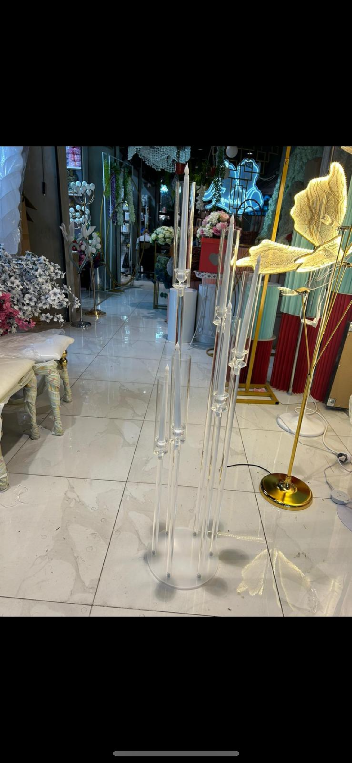 פמוט אקרילי 6 קנים