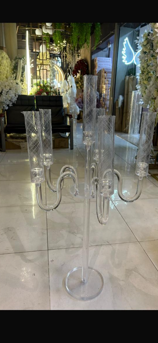 פמוט אקרילי 6 קנים מעוצב